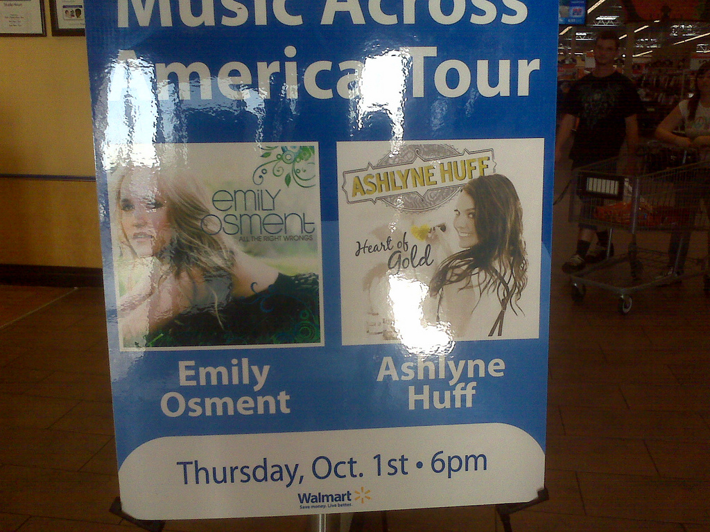 Emily Osment & Ashlyne Huff Concert at Wal-Mart