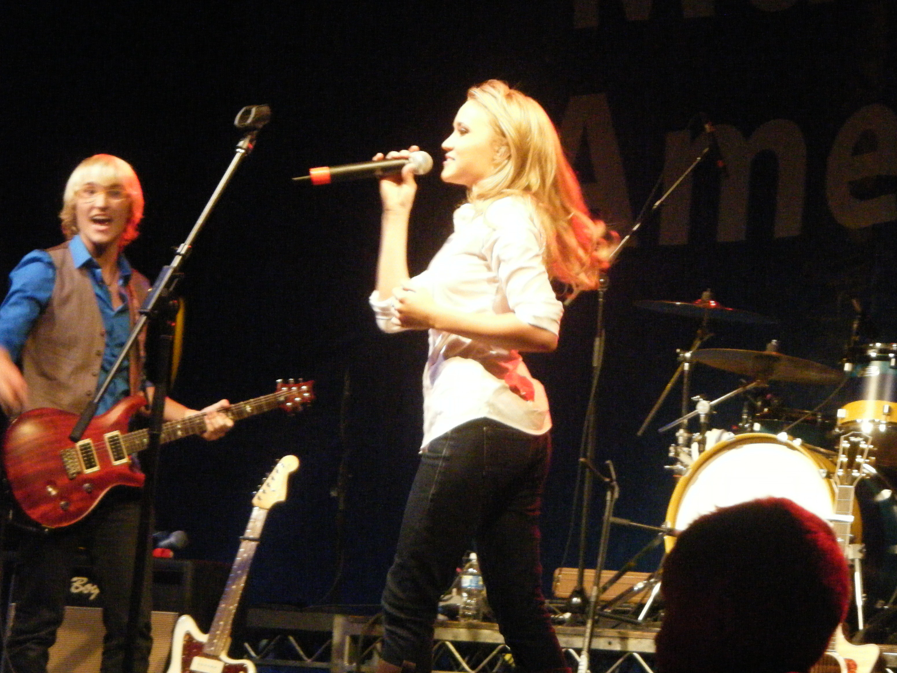 Emily Osment & Ashlyne Huff Concert at Wal-Mart